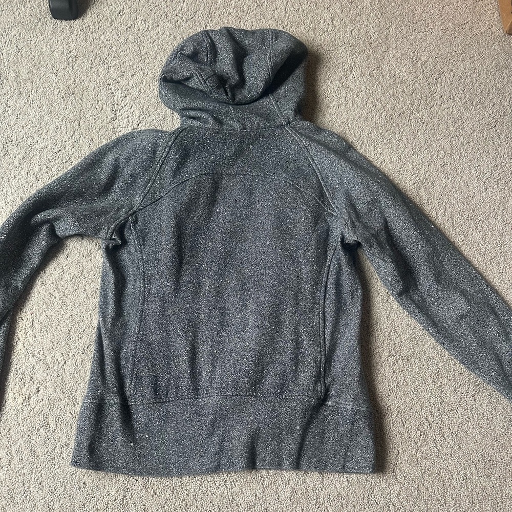 Lululemon scuba Gray speckled Hooded Zip-Up Jacket - Picture 2 of 2